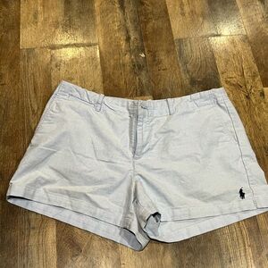 Ralph Lauren Light Blue Women's Chino Shorts with Polo Logo